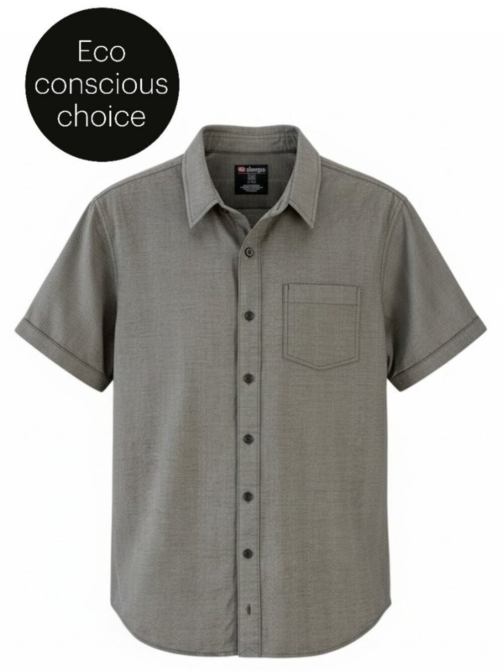 SHERPA ADVENTURE GEAR gray pattern Organic Cotton Hemp Button Up Shirt Outdoor M